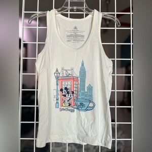 Disney White Tank Top with Mickey and Minnie London Design